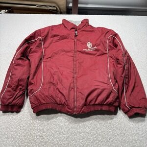 Active Men's Oklahoma Sooners Reversible Jacket Red Grey Zip Puffer Plus 2X PLUS